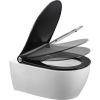 Pressalit Sway D 934231-BL6999 toiletzitting met deksel mat zwart