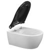 Pressalit Sway D 934231-BL6999 toiletzitting met deksel mat zwart