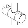 HSK Shower & Co! E98508-14-280 glijstuk t.b.v. RS Slim shower-set gunmetal