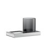 Inda Claire A7110ZAC21 bekerhouder met zeepschaal geborsteld nikkel/ gesatineerd glas