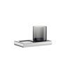 Inda Claire A7178ACR04 glashouder met zeepschaal chroom/ fumé glas