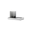 Inda Claire A7178BNE21 glashouder met zeepschaal mat zwart/ gesatineerd glas