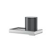 Inda Claire A7178CCR21 zeepdispenser met hendel chroom/ gesatineerd glas