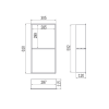 Inda MY Secret A80200VF inbouwnis 2 vakken omkeerbaar 305x610mm mat verde felce