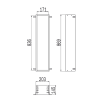 Inda MY Secret VT00302000 subframe voor A8085C en A8085D inbouwnis