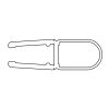 HSK E100076-1 horizontaal o-afdichtingsprofiel 100cm, 6mm