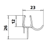 Kermi 2534049 spatwaterdichting 1 x 98,5cm - 6mm