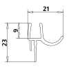 Kermi 2534054 spatwaterdichting 1 x 98,5cm - 6mm