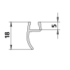 Kermi 2534091 glasafdichting verticaal 200cm