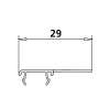 Kermi 2534975 glasafdichting verticaal links 200cm