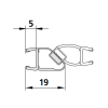 Kermi 6025715 magneetprofiel 45 graden verticaal 200cm