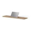 Looox Bath Collection WBSHELF78RVS badplank 78 cm massief eiken old grey met inzet geborsteld RVS