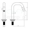 Clou Kaldur CL060500429L standing basin tap (left version) chrome