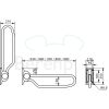 Handicare (Linido) LI2603350202 opklapbare toiletbeugel 530 mm RVS gepolijst (witte afdekkap/muurplaat)