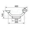 Handicare (Linido) LI2637001211 handdoekrek kort 300mm RVS gepolijst (antraciete afdekkappen)