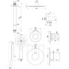 Brauer Edition 5-CE-029 thermostatische inbouw regendouche SET 11 chroom