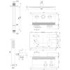 Brauer Edition 5-CE-165 thermostatische inbouw regendouche met drukknoppen SET 54 chroom