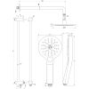 Brauer Edition 5-CE-180 thermostatische inbouw regendouche met drukknoppen SET 69 chroom