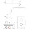 Brauer Edition 5-GG-053 thermostatische inbouw regendouche 3-weg omstelling SET 26 goud geborsteld PVD