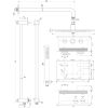 Brauer Edition 5-GM-175 thermostatische inbouw regendouche met drukknoppen SET 64 gunmetal geborsteld PVD