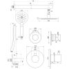 Brauer Edition 5-NG-028 thermostatische inbouw regendouche SET 07 RVS geborsteld PVD