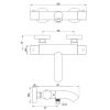 Brauer Edition 5-NG-041-2 opbouw baddouche thermostaatkraan SET 02 RVS geborsteld PVD