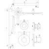 Brauer Edition 5-S-038 thermostatische inbouw regendouche SET 20 mat zwart