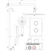 Brauer Edition 5-S-069 thermostatische inbouw regendouche 3-weg omstelling SET 46 mat zwart