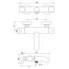 Brauer Edition 5-NG-041-1 opbouw baddouche thermostaatkraan SET 01 RVS geborsteld PVD