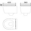 Clou First CL0406030 toiletzitting met deksel (verkorte versie) wit