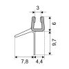 Duka GUMP136 afdichtprofiel 100cm transparant, 3mm