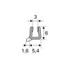 Duka GUMP137 afdichtprofiel 100cm transparant, 3mm