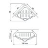 Duscholux Showerbox 950.818020.070 Duschregal silber matt, mit 2 Schiebeelementen weiß und grau, 57cm