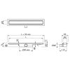 Easy Drain Compact 30 Flens EDCOMPR90030 douchegoot met RVS flens 90cm zijuitloop