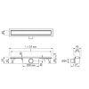 Easy Drain Compact 50 Flens EDCOMPR70050 douchegoot met RVS flens 70cm zijuitloop