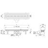Easy Drain Vinyl EDVINM290050 douchegoot 90cm zijuitloop