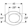 Geberit 300 Comfort 501442001 toiletzitting zonder deksel rood