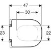 Geberit 300 Comfort Square S8H51103000G toiletzitting met deksel wit *niet meer leverbaar*