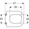 Geberit 300 Comfort Square S8H51104000G toiletzitting zonder deksel wit