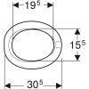 Geberit 300 Kids S8H51101020G toiletzitting (kinderzitting) zonder deksel rood