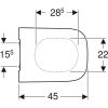 Geberit Smyle Square 500238011 toiletzitting met deksel wit