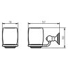 Haceka Allure 1208436 glashouder porselein/ RVS geborsteld