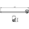 Haceka Aspen 1122351 2-lids handdoekhouder 430mm chroom