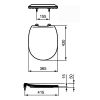 Ideal Standard Connect E772301 toiletzitting met deksel wit
