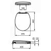 Ideal Standard Contour 21 S4065LJ toiletzitting met deksel grijs gelakt