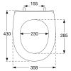 Pressalit Objecta Pro 989111-DF7999 toiletzitting zonder deksel zwart polygiene