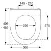 Pressalit Projecta D Solid Pro 1006011-DG4925 toiletzitting met deksel wit polygiene
