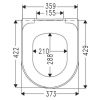 Villeroy en Boch Avento 9M77C101 toiletzitting met deksel wit