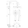 Brauer Carving 5-GM-087-2 body thermostatic rain shower SET 02 gunmetal brushed PVD