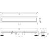 Brauer DR-MRF160NG douchegoot met multifunctioneel rooster en flens 7 x 160cm RVS geborsteld